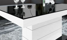 MATERA LUX coffee table (high gloss/super matt/wood-like decor)